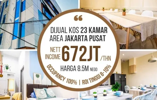 KOST BARU & Penghuni 100%, ROI 8-10%