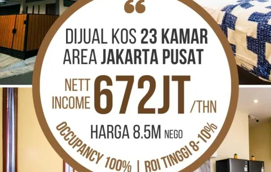 KOST BARU & Penghuni 100%, ROI 8-10%