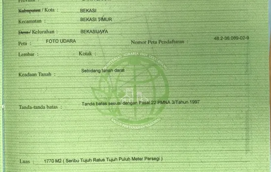 Kavling perum premier bekasi kluster hakiki